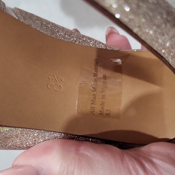 Lulu Townsend Elegant Glitter Slingback Heels - Picture 10 of 11